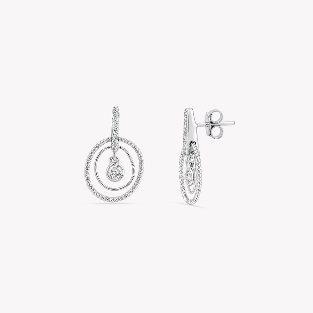 Looped In Light Silver Stud Earrings,,hi-res image number null