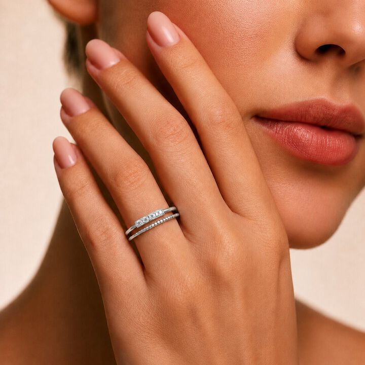 Three To Impress Silver Finger Ring