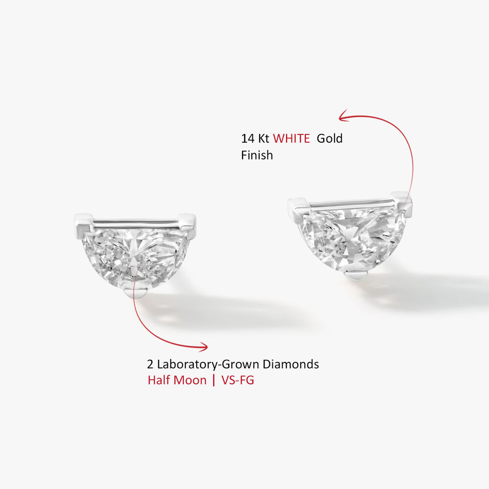 Half Moon On Purpose Stud Earrings,,hi-res image number null