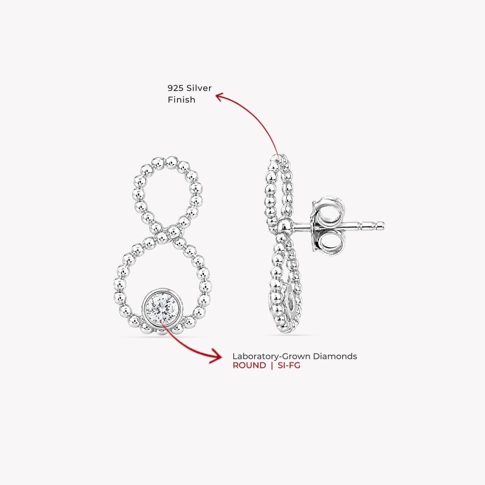 Forever In Focus Silver Stud Earrings,,hi-res image number null