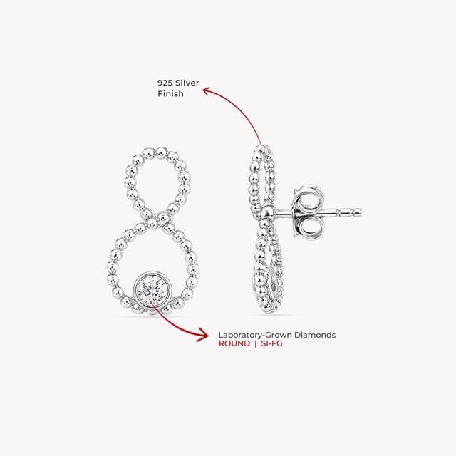 Forever In Focus Silver Stud Earrings,,hi-res image number null