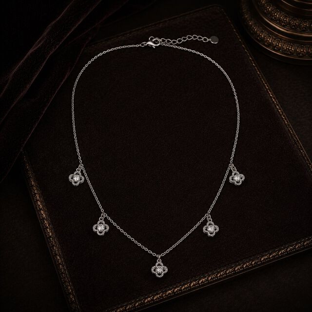 Luck On The Loose Silver Necklace,,hi-res image number null
