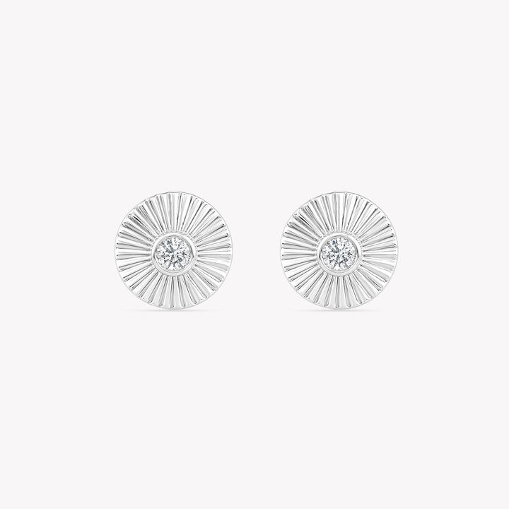 Ray Of Spark Silver Stud Earrings