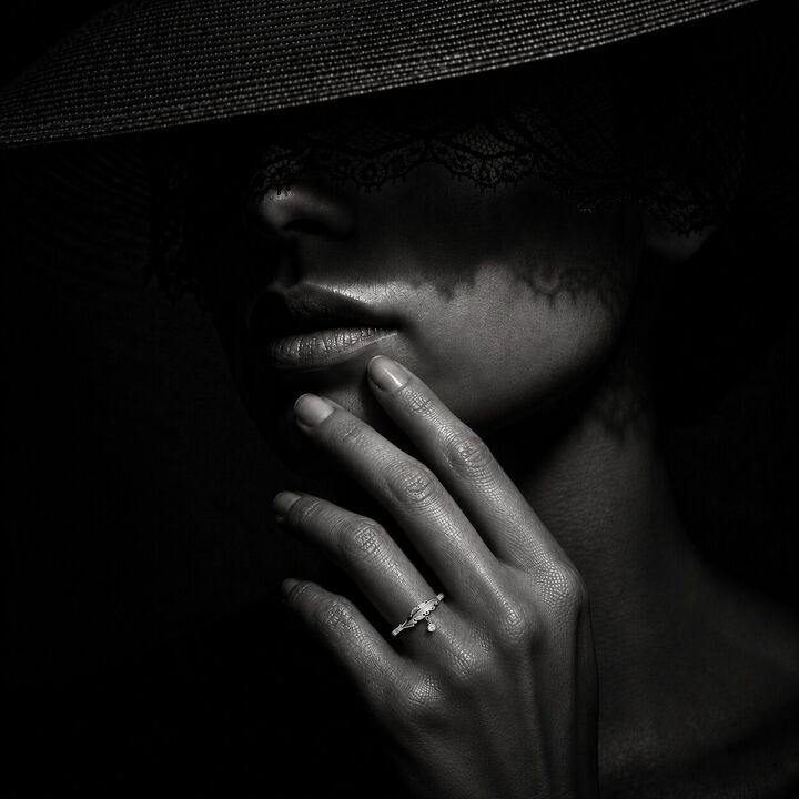 Caught On A Feather Silver Finger Ring