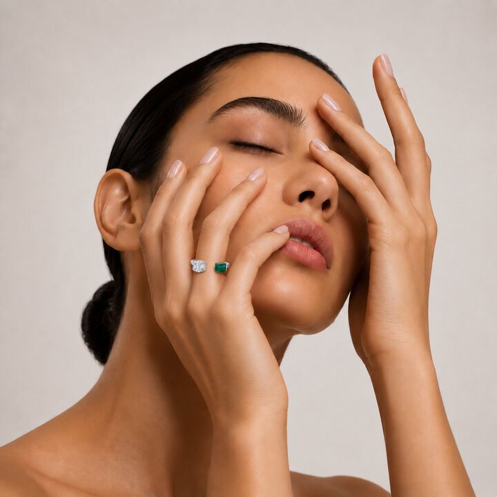 Cube To Cube Silver Finger Ring