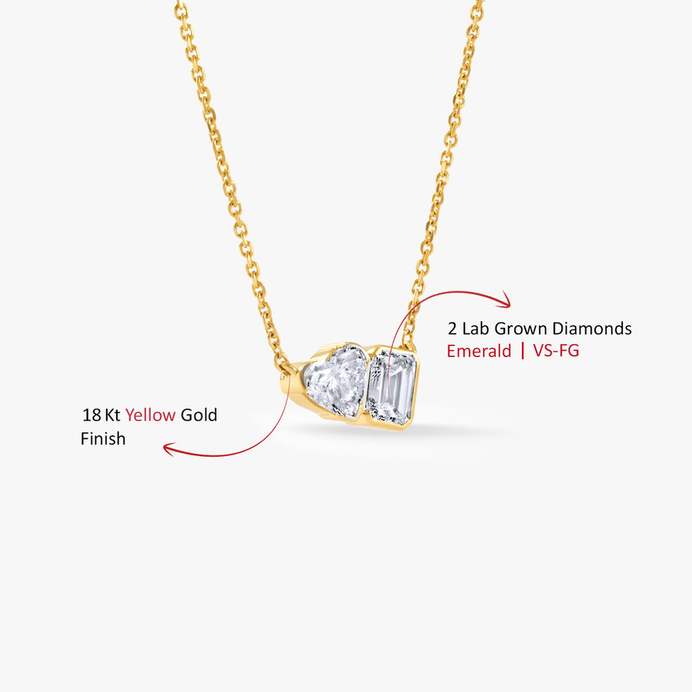 Heart Meets Emerald Pendant with Chain,,hi-res image number null