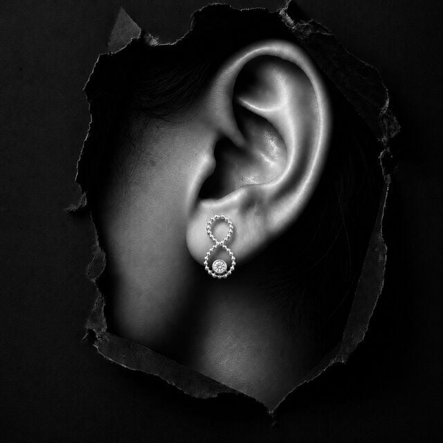 Forever In Focus Silver Stud Earrings,,hi-res image number null