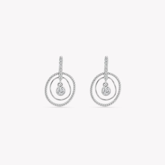 Looped In Light Silver Stud Earrings,,hi-res image number null