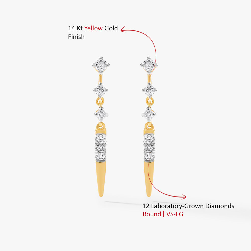 Point Made Drop Earrings,,hi-res image number null