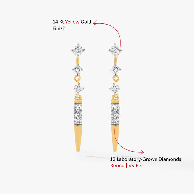 Point Made Drop Earrings,,hi-res image number null