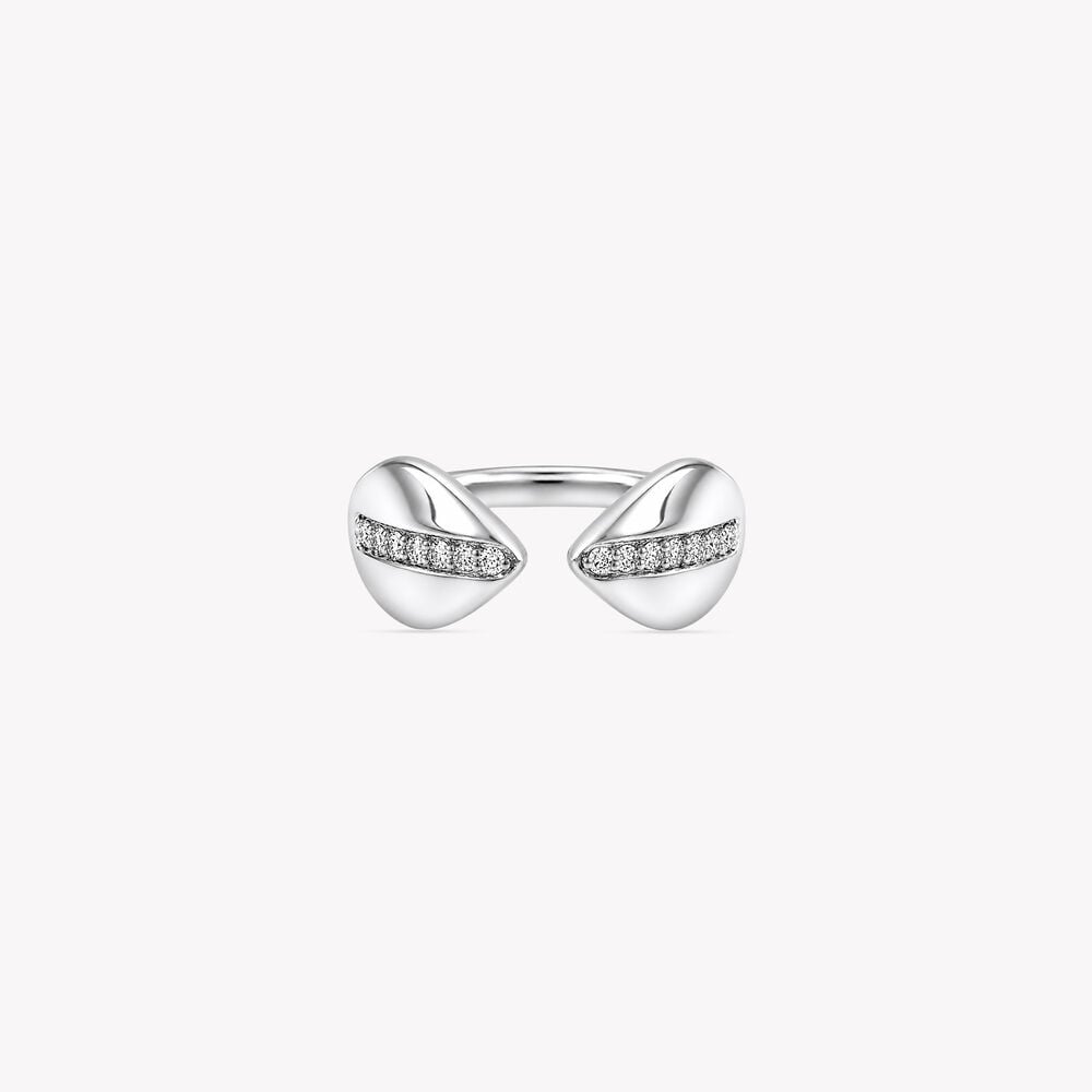 Meet In The Middle Silver Finger Ring,,hi-res image number null