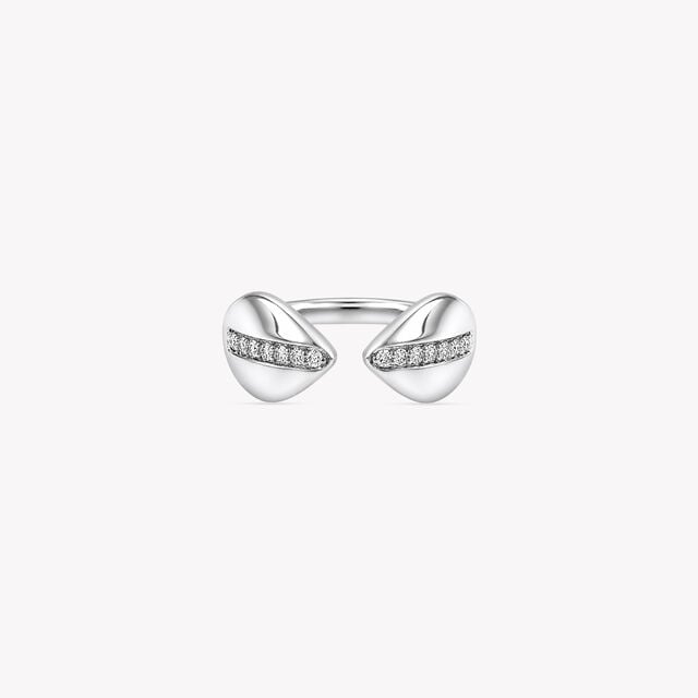 Meet In The Middle Silver Finger Ring,,hi-res image number null