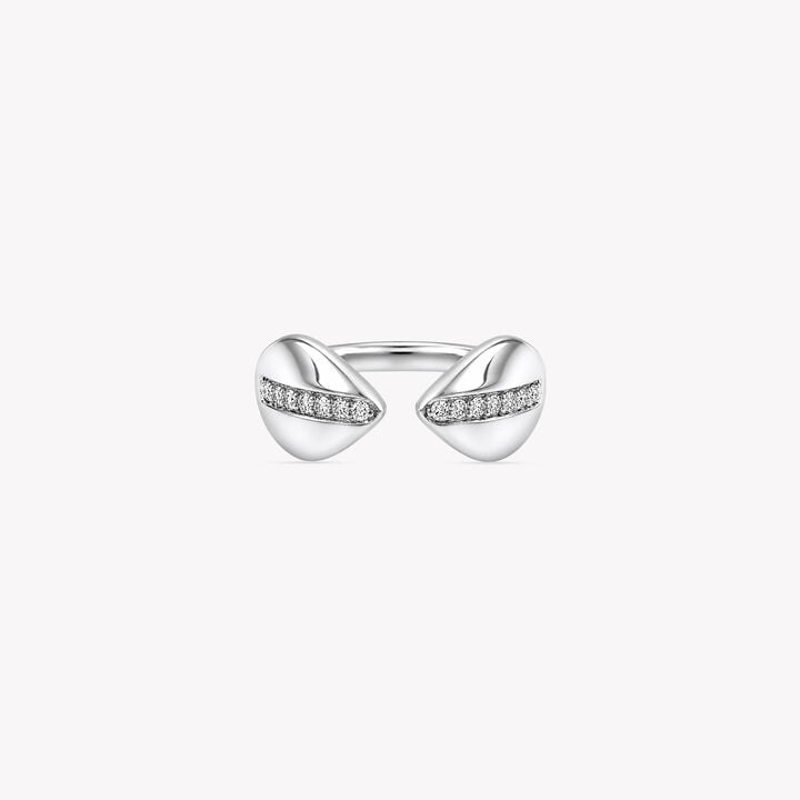 Meet In The Middle Silver Finger Ring