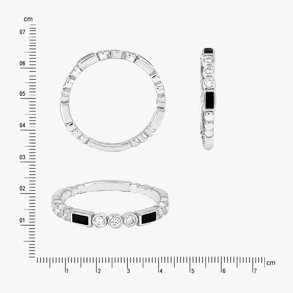 Contrast Code Silver Finger Ring,,hi-res image number null