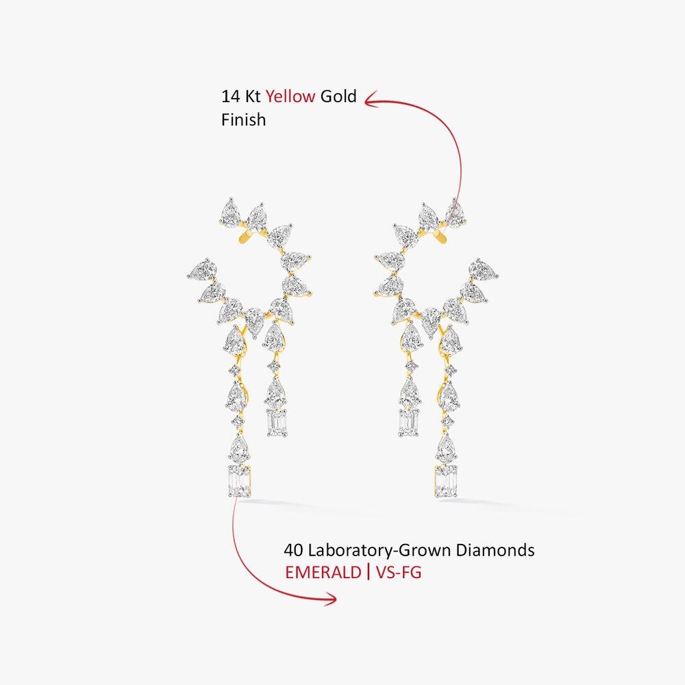 Orange Peel Drop Earrings,,hi-res image number null