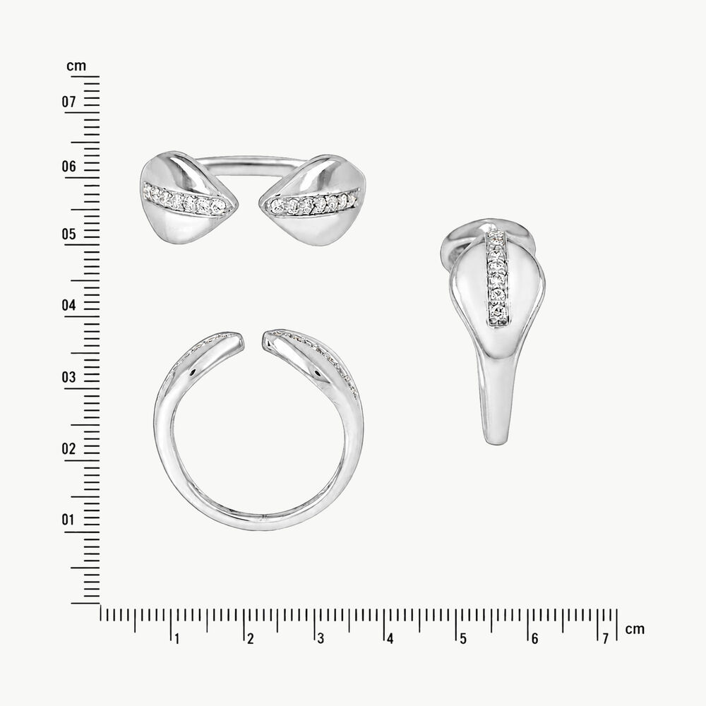 Meet In The Middle Silver Finger Ring,,hi-res image number null