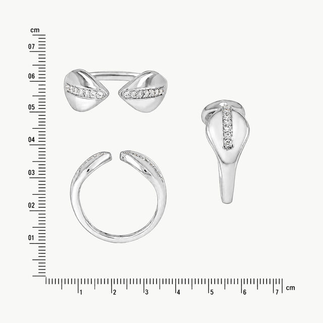 Meet In The Middle Silver Finger Ring,,hi-res image number null