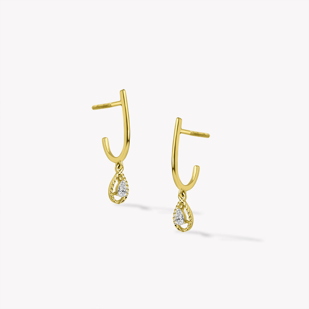 Finish Strong J Hoop Earrings,,hi-res image number null