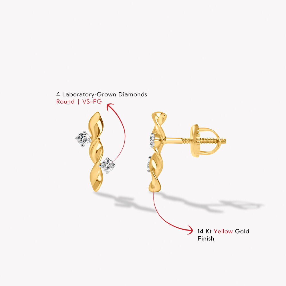 Twist Beat Stud Earrings,,hi-res image number null