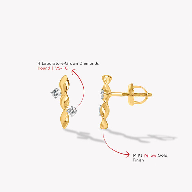 Twist Beat Stud Earrings,,hi-res image number null