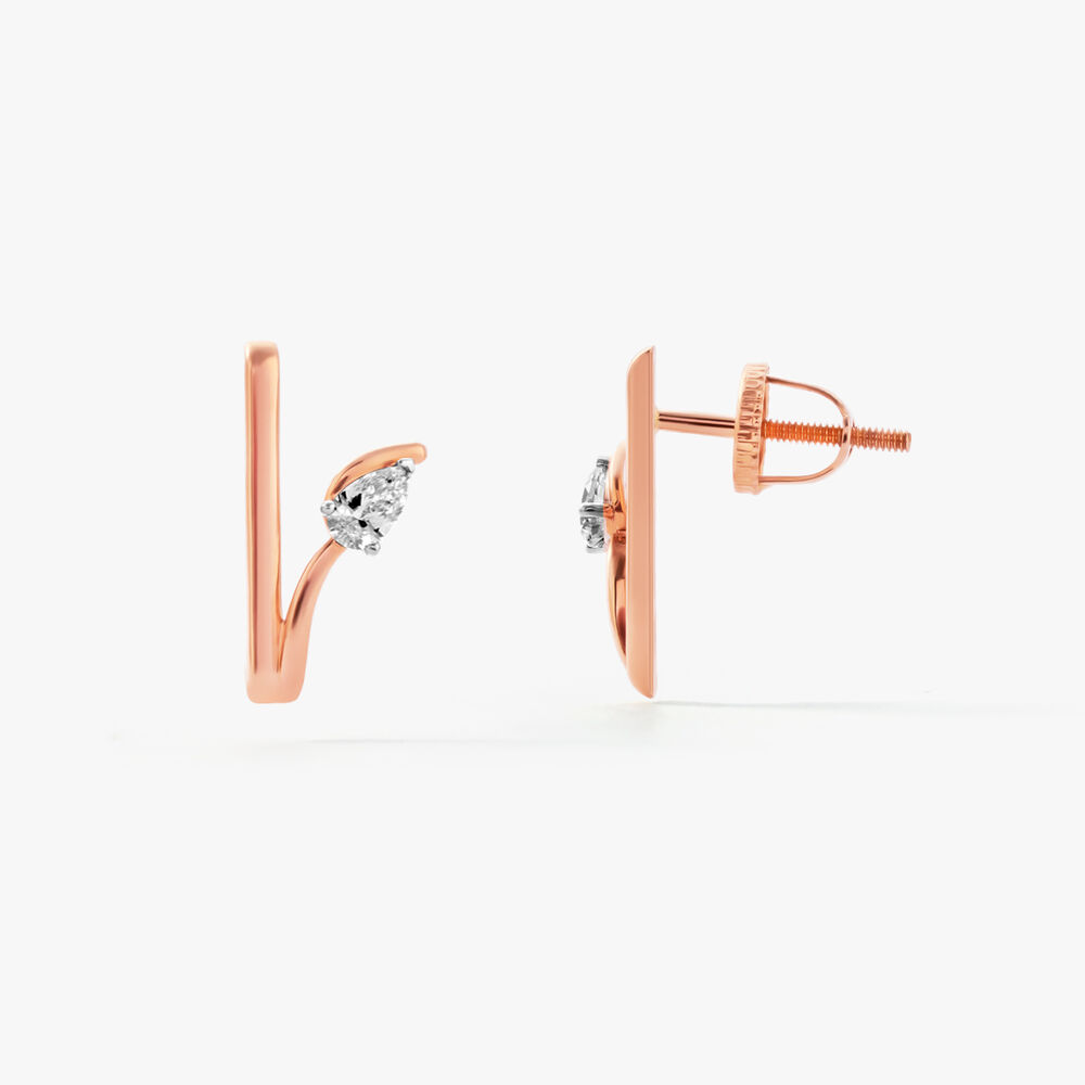 Not So Straight Stud Earrings,,hi-res image number null