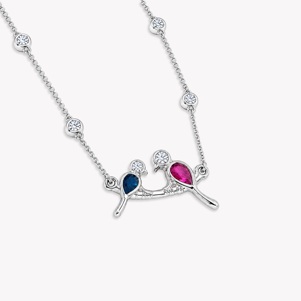 Tweet Together Silver Necklace,,hi-res image number null