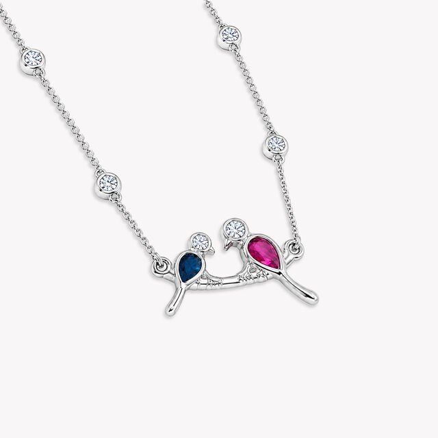 Tweet Together Silver Necklace,,hi-res image number null