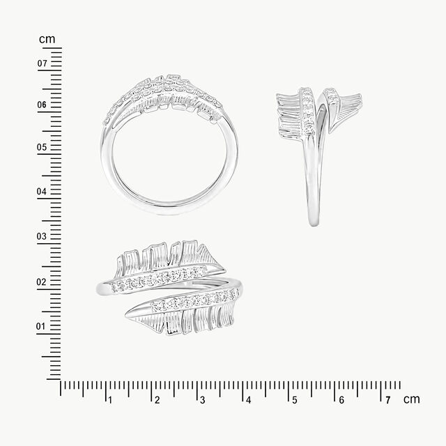 Feather By Feather Silver Finger Ring,,hi-res image number null