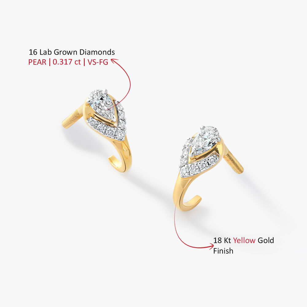 Pear Parade J-Hoop Earrings,,hi-res image number null