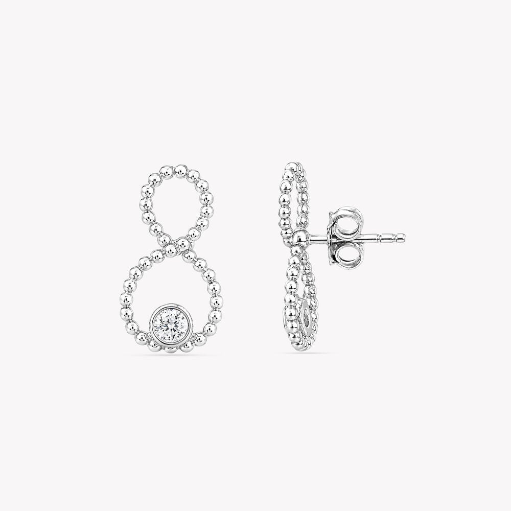 Forever In Focus Silver Stud Earrings,,hi-res image number null