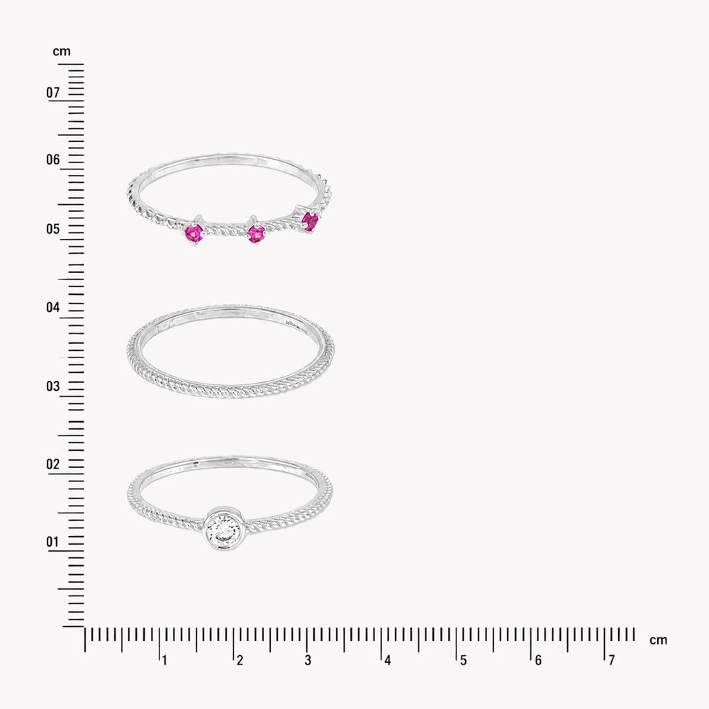 Stack Your Mood Silver Finger Ring Set,,hi-res image number null