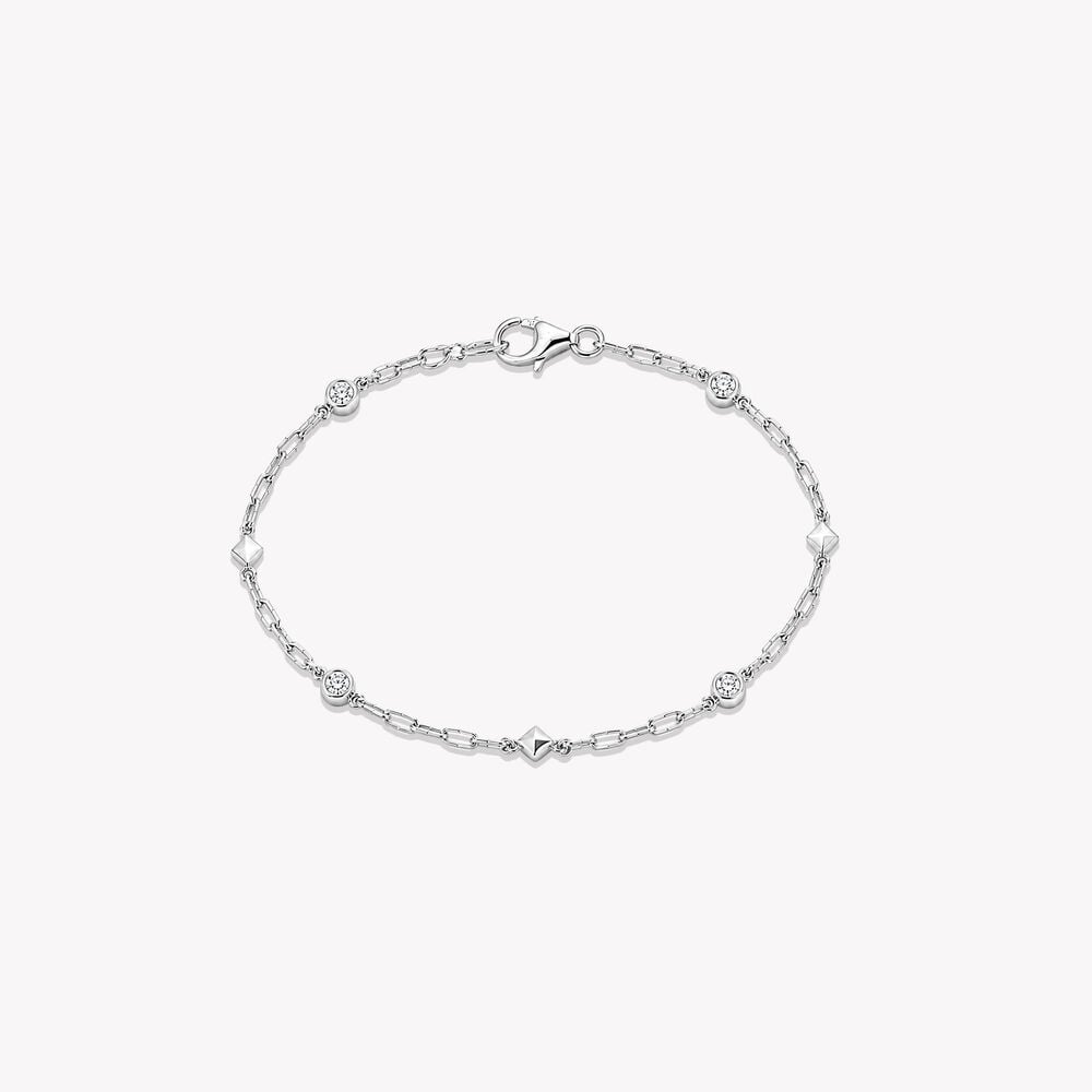Linked And Lit Silver Bracelet,,hi-res image number null