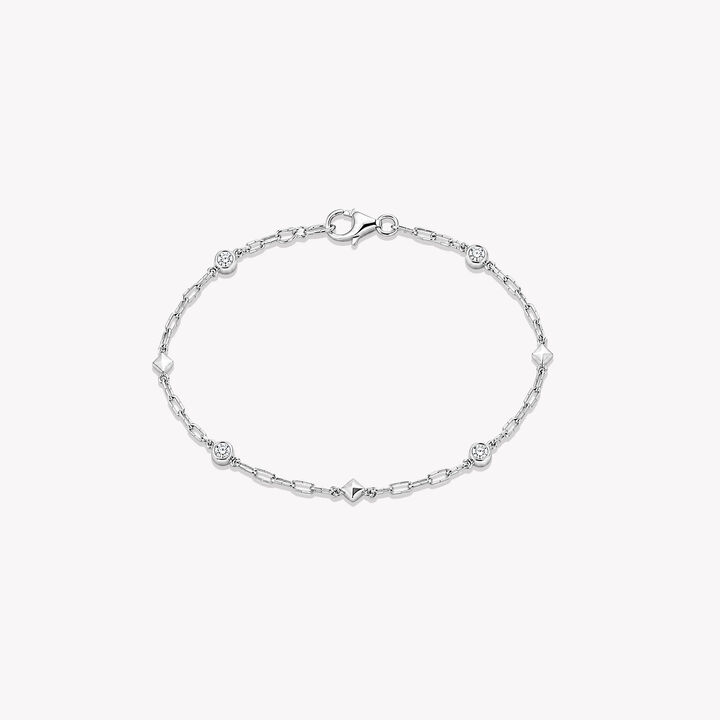 Linked And Lit Silver Bracelet