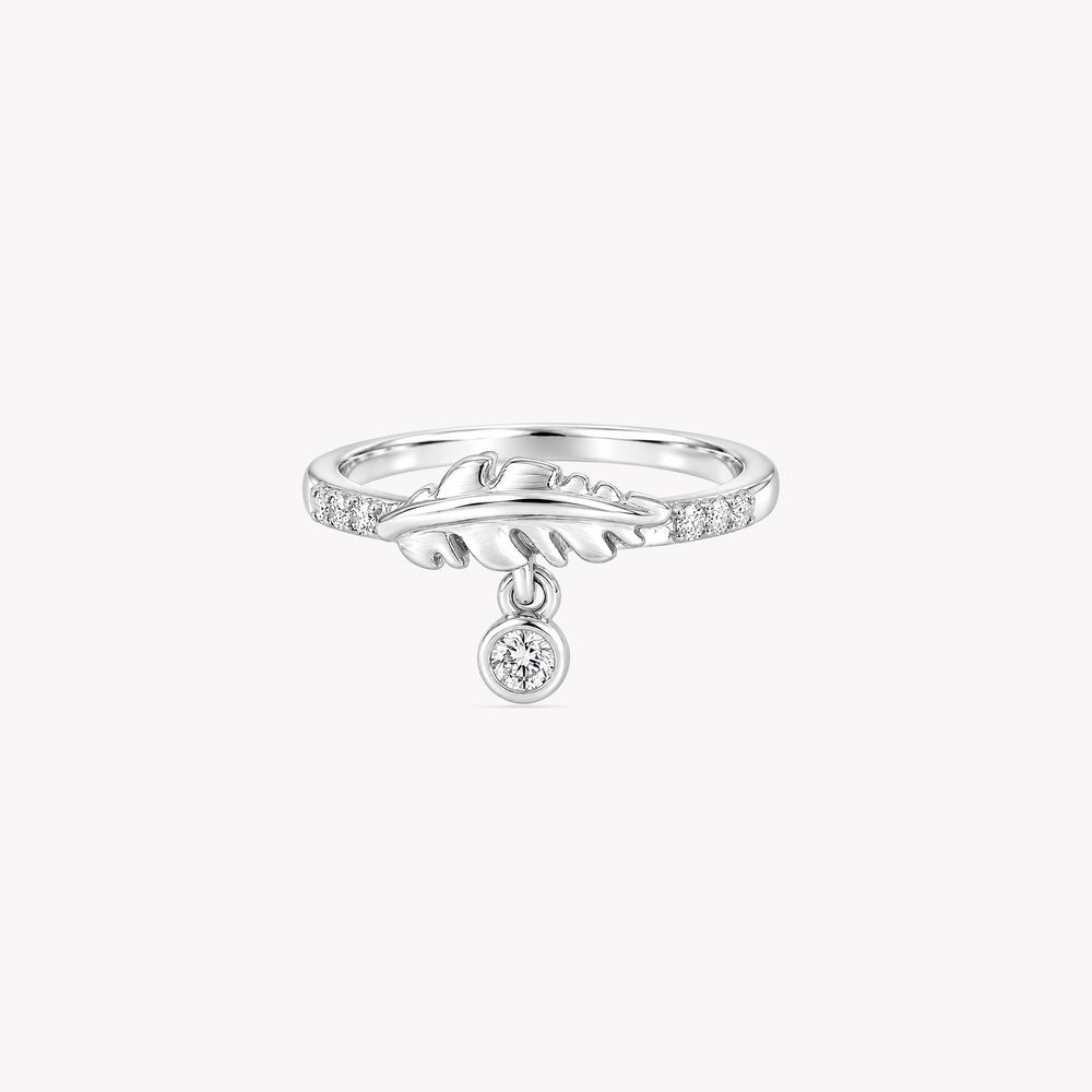 Caught On A Feather Silver Finger Ring,,hi-res image number null