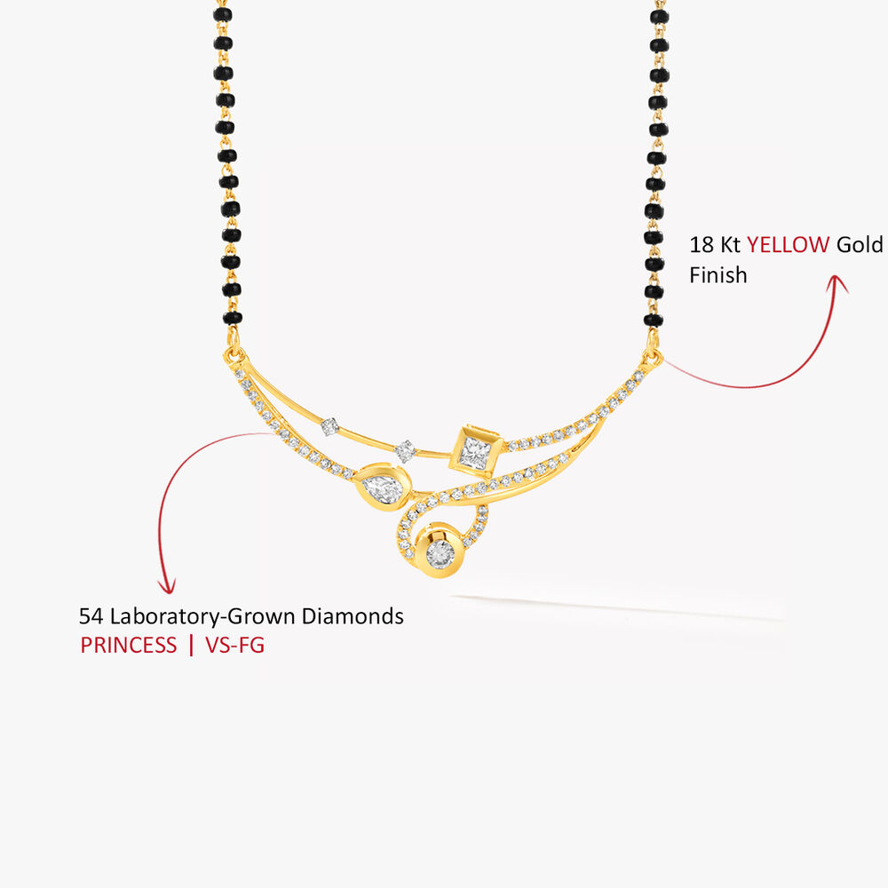 Wave Theory Mangalsutra,,hi-res image number null