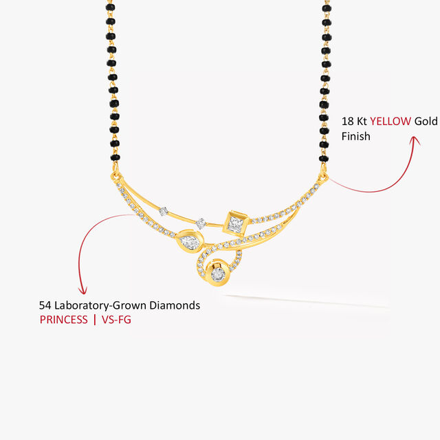 Wave Theory Mangalsutra,,hi-res image number null