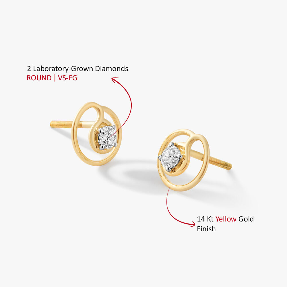 Swirl Away Stud Earrings,,hi-res image number null