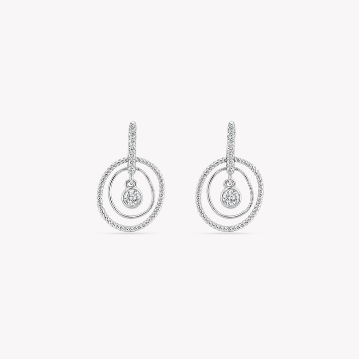 Looped In Light Silver Stud Earrings