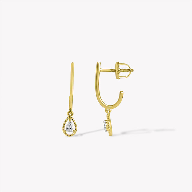 Finish Strong J Hoop Earrings,,hi-res image number null