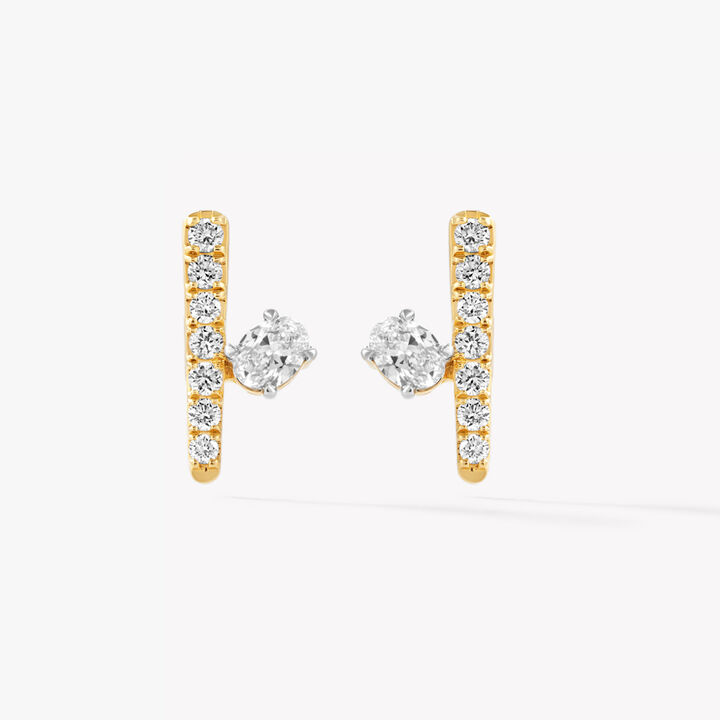 Tilt Check Stud Earrings