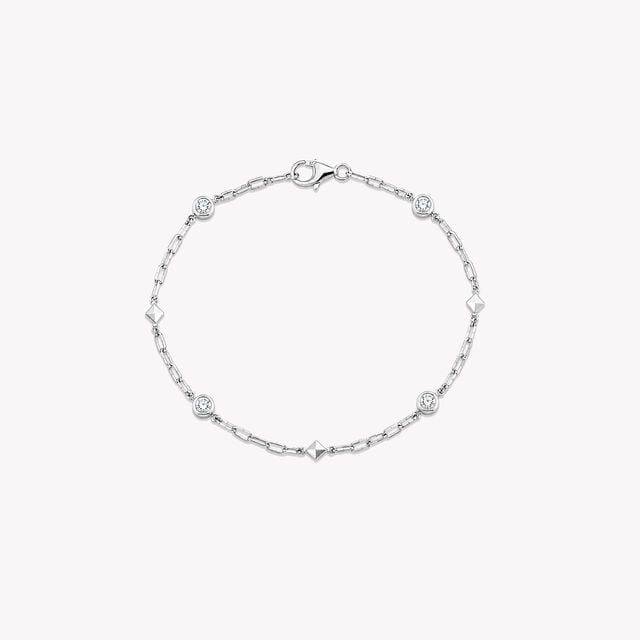 Linked And Lit Silver Bracelet,,hi-res image number null