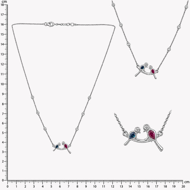 Tweet Together Silver Necklace,,hi-res image number null