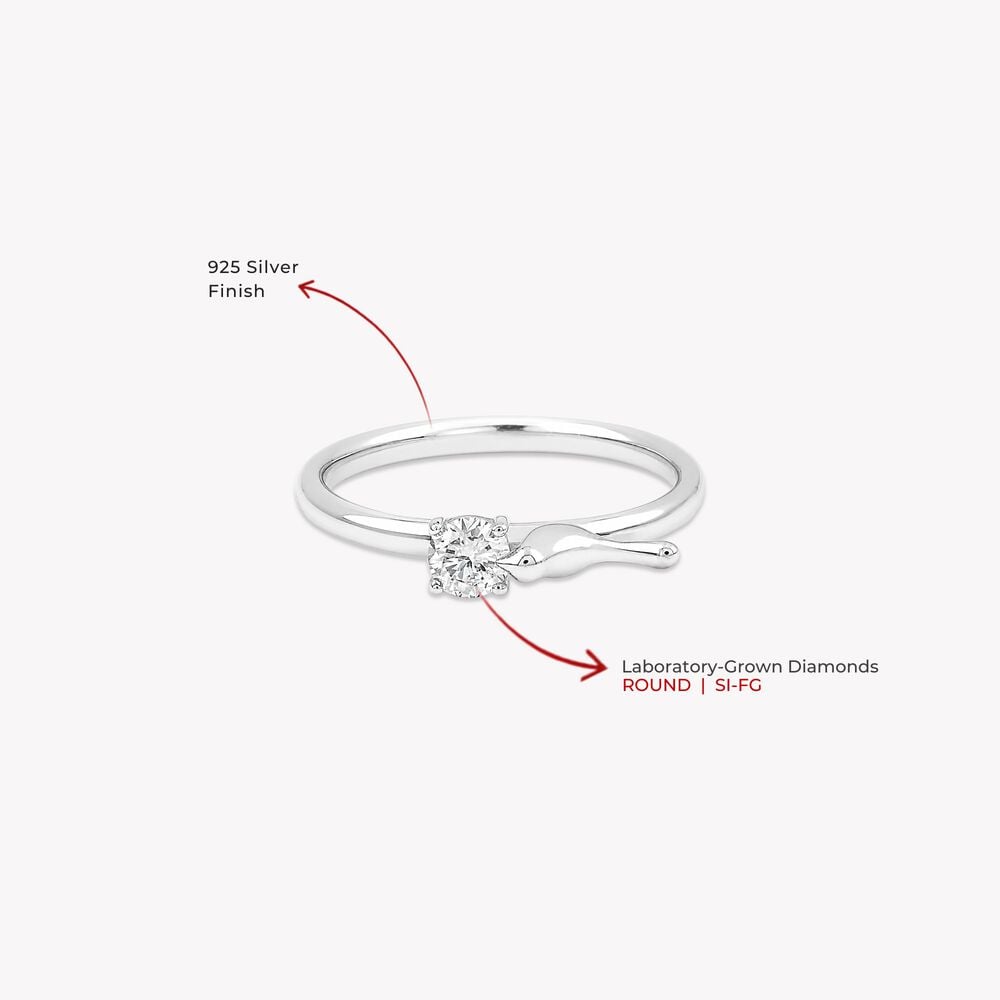 Catch A Flight Silver Finger Ring,,hi-res image number null