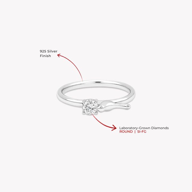 Catch A Flight Silver Finger Ring,,hi-res image number null