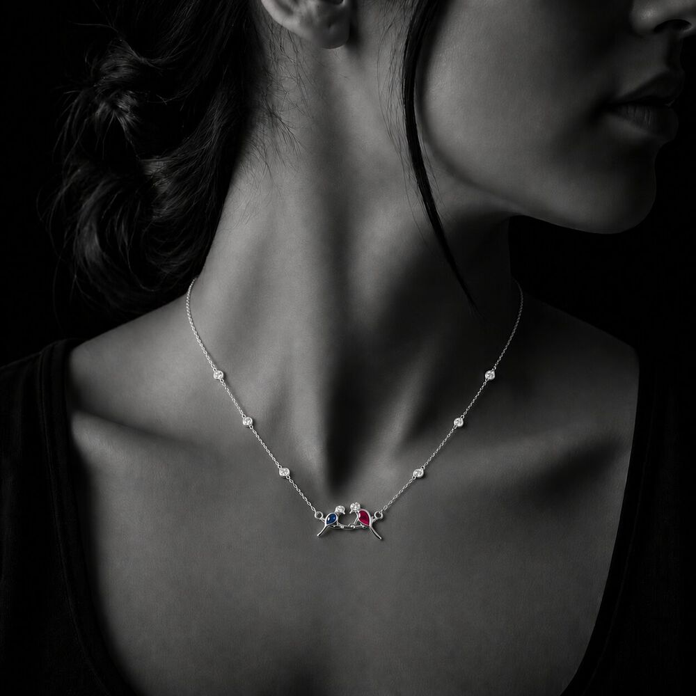 Tweet Together Silver Necklace,,hi-res image number null