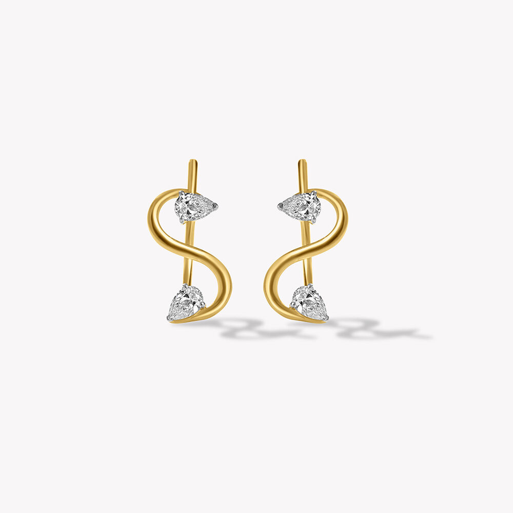 S Curve Takeover Ear Climber,,hi-res image number null