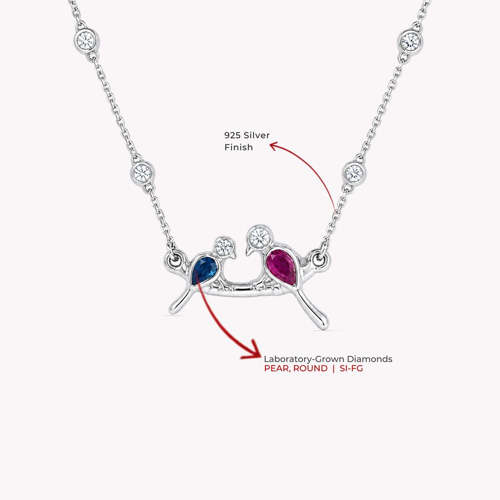 Tweet Together Silver Necklace,,hi-res image number null