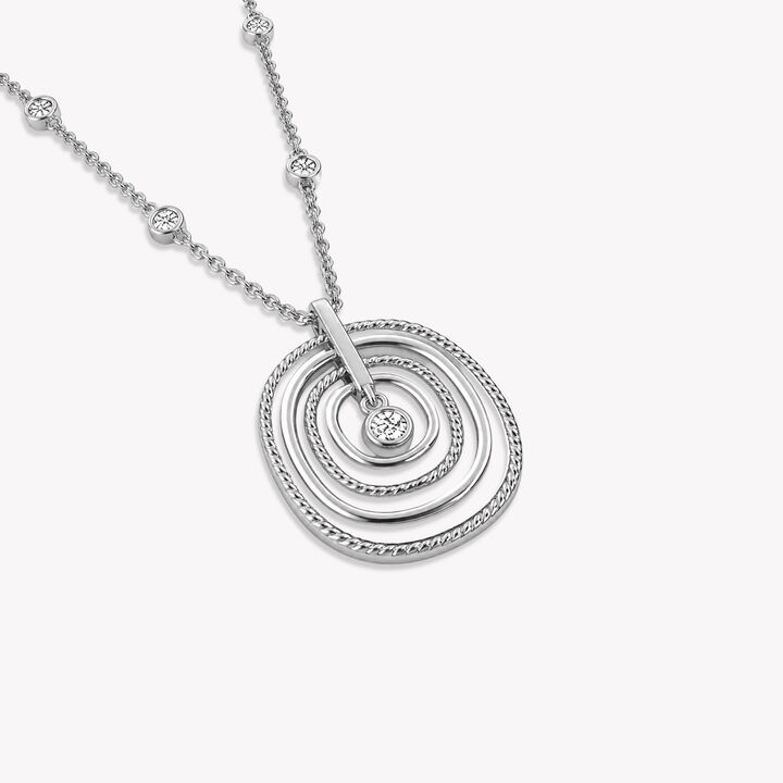 Orbit After Orbit Silver Necklace