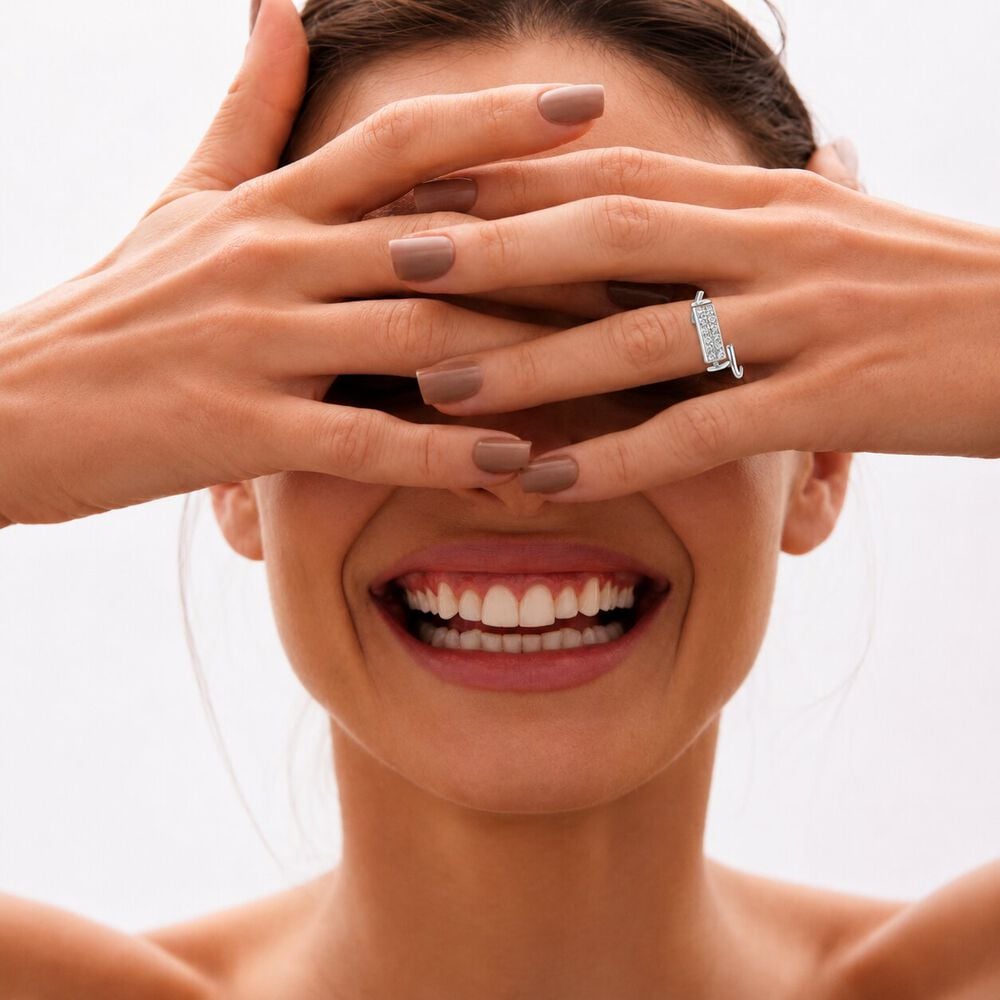 Pin Code Green Silver Finger Ring,,hi-res image number null