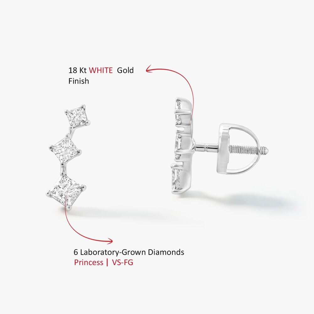Climb Sideways Stud Earrings,,hi-res image number null